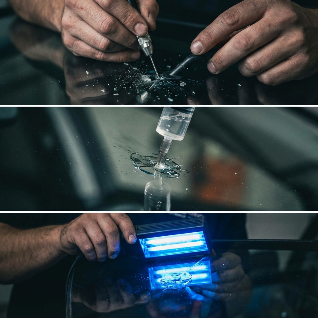 Windshield Repair Process Steps